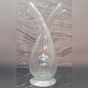 Vintage French Hand Blown Glass Oil and Vinegar Cruet.